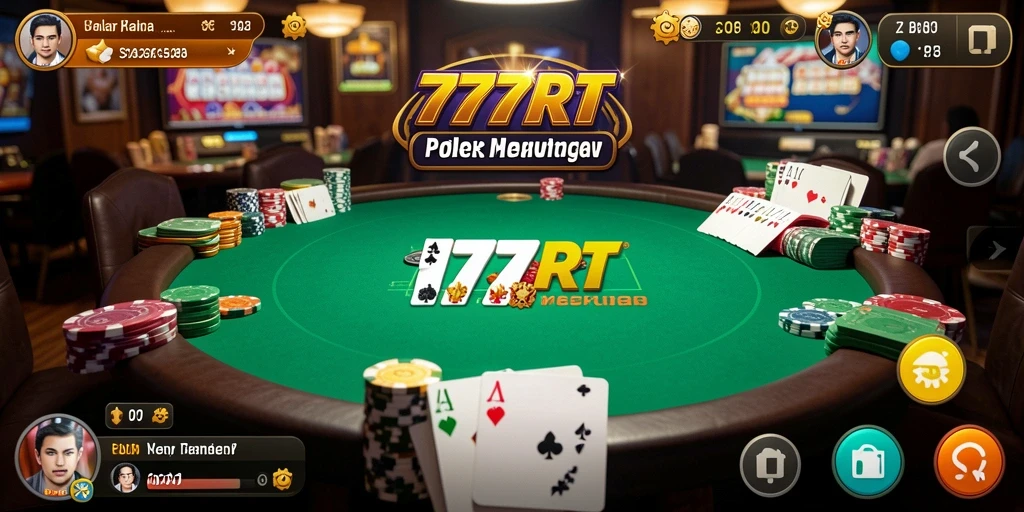 Tampilan menarik dari gameplay Poker di 777RT yang penuh aksi.