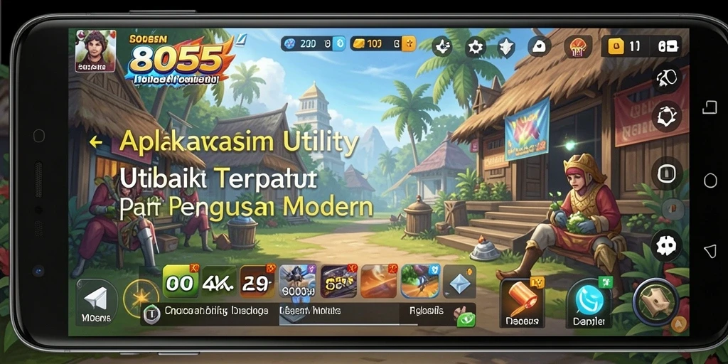 Tampilan antarmuka aplikasi Utility 8055 yang ramah pengguna.