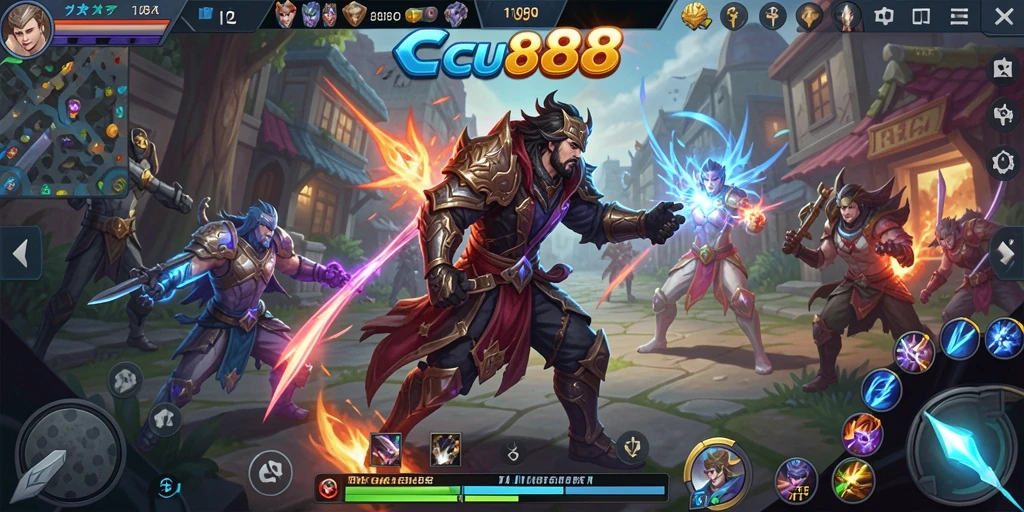 Tampilan gameplay CU888 yang intens dan penuh aksi.