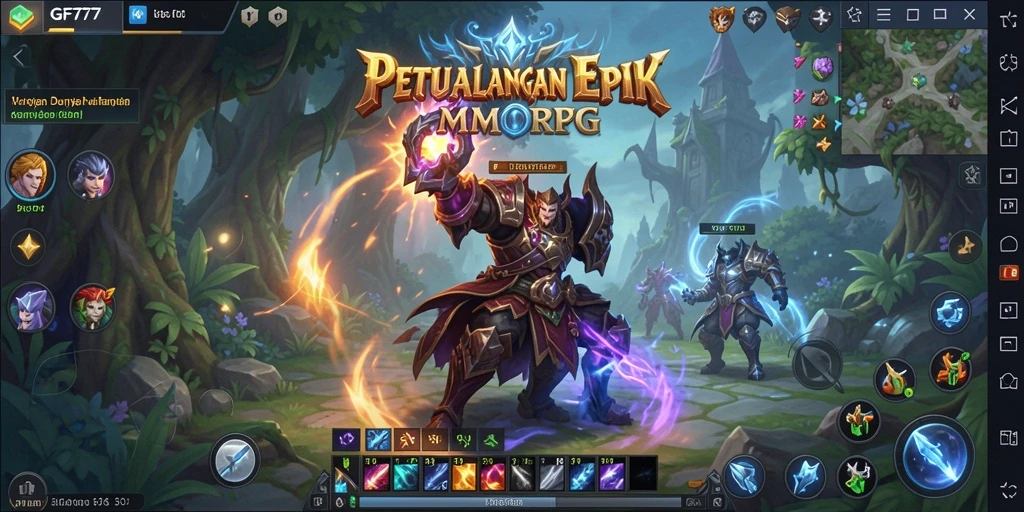 Gameplay mendalam di GF777, menjelajahi dunia MMORPG yang luas.