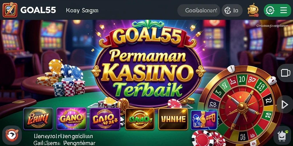 Tampilan gameplay seru dalam aplikasi Kasino GOAL55.