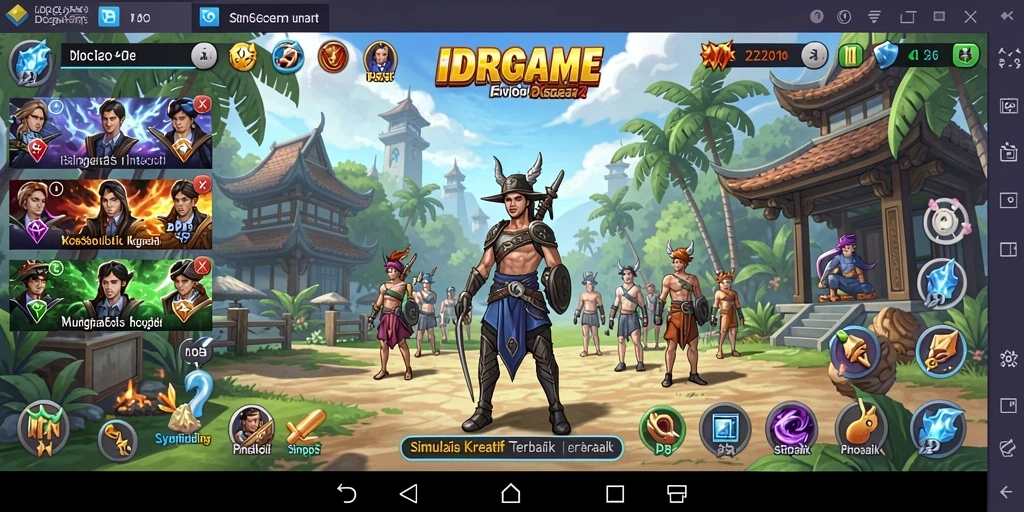 Tampilan mendetail dari gameplay simulation yang menampilkan kreativitas pengguna.