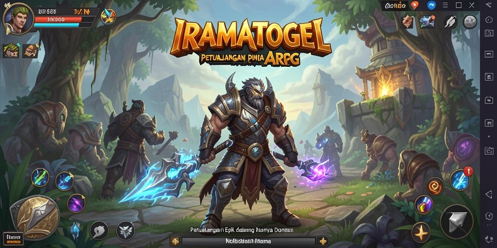 Screenshot IRAMATOGEL menampilkan pertarungan epik dalam dunia ARPG.