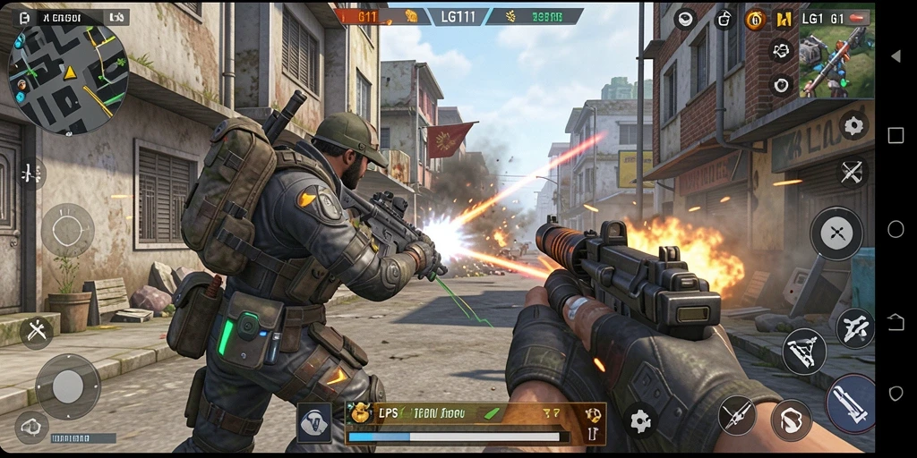 Tampilan menarik dari gameplay LG111 saat pertempuran intens.