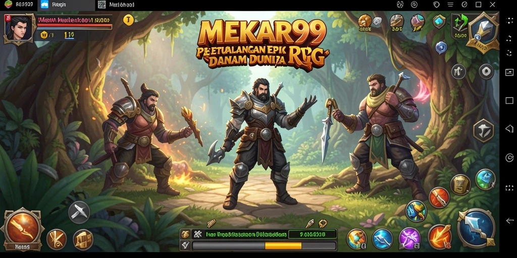 Tangkapan layar dari gameplay RPG MEKAR99 yang menakjubkan.