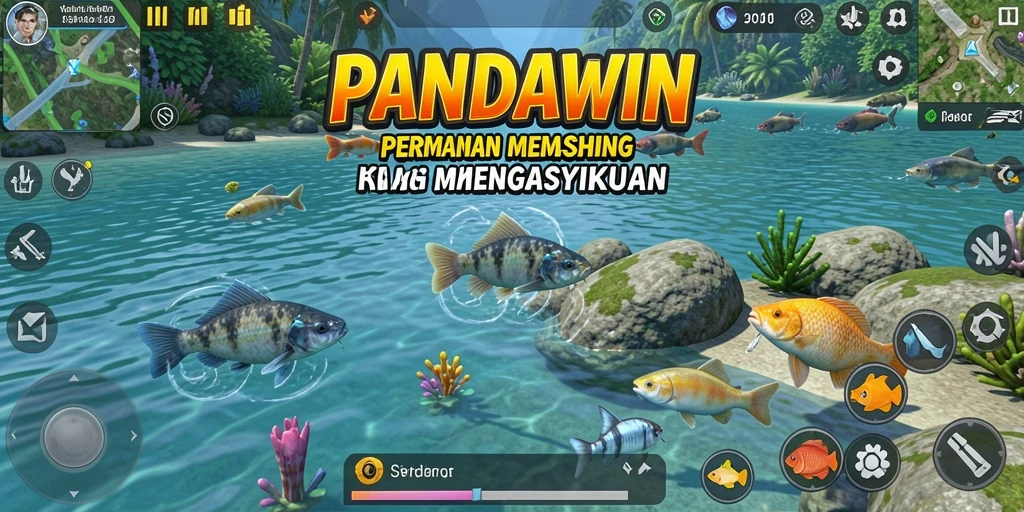 Tampilan gameplay yang menarik dan penuh aksi dalam game Fishing.