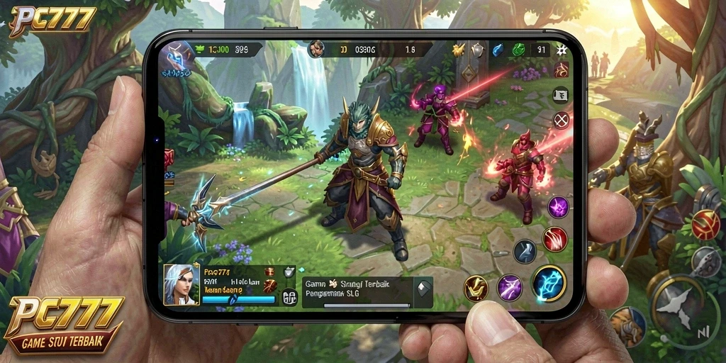 Screenshot menunjukkan aksi seru dalam gameplay SLG.