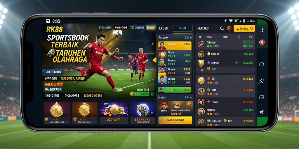 Screenshot RK88 menampilkan antarmuka taruhan olahraga yang menarik.