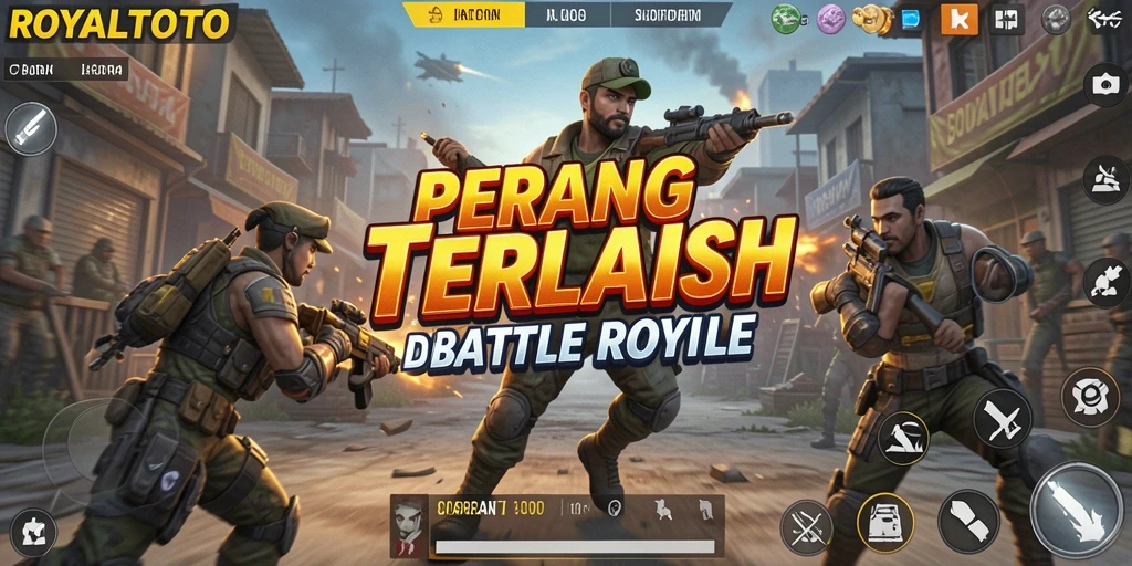 Tampilan gameplay menegangkan di arena Battle Royale ROYALTOTO.