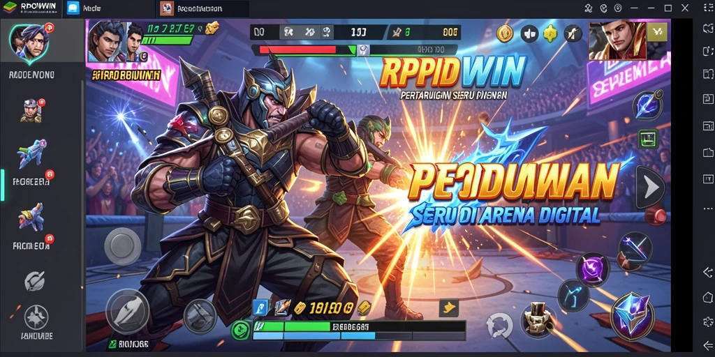 Gameplay RPIDWIN menunjukkan aksi bertarung yang menegangkan dan dinamis.