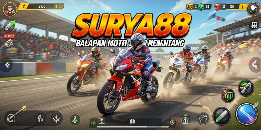 Tangkap momen seru saat balapan motor di SURYA88.