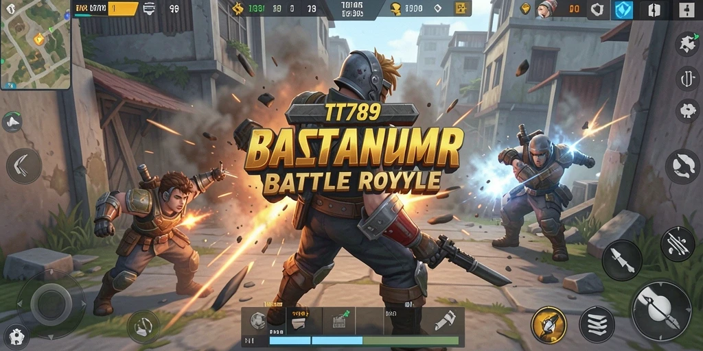 Tampilan gameplay TT789 yang mendebarkan dalam pertarungan Battle Royale.