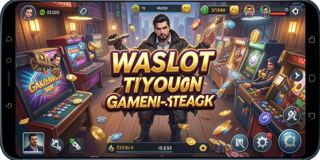 Screenshot gameplay WASLOT menampilkan aktivitas seru membangun bisnis Tycoon.