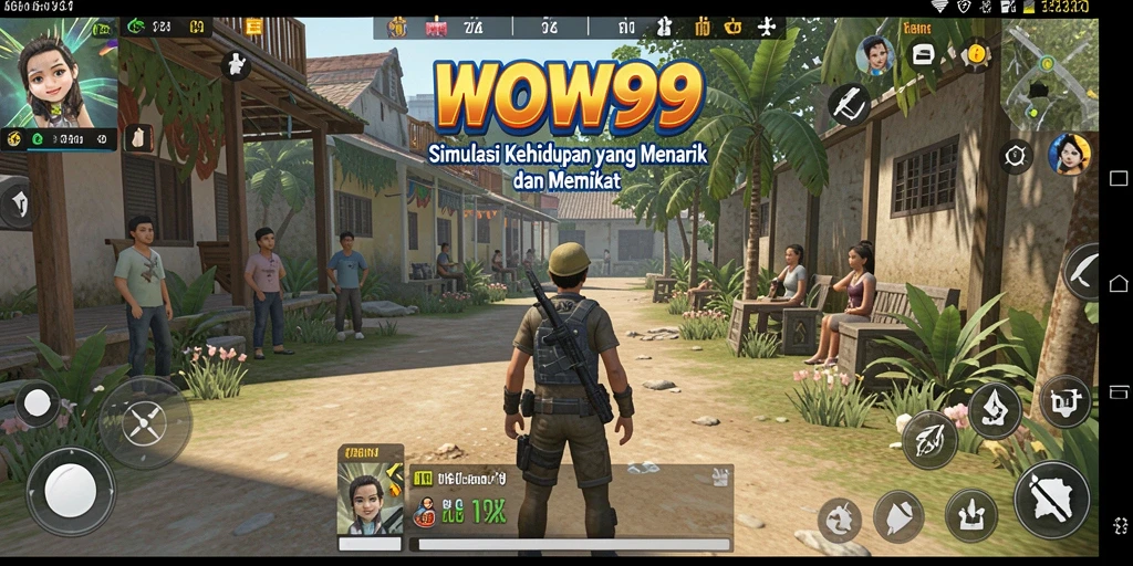 Tampilan gameplay menarik dari WOW99 dengan simulasi kehidupan.